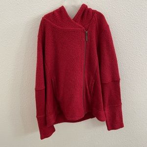 Lucky Brand Red Zip-Up Sweater